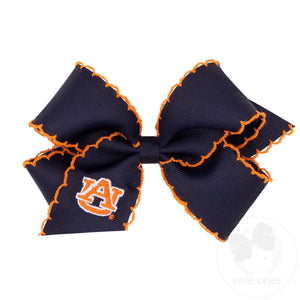 Medium Auburn Moonstitch Embroidered Hair Bow