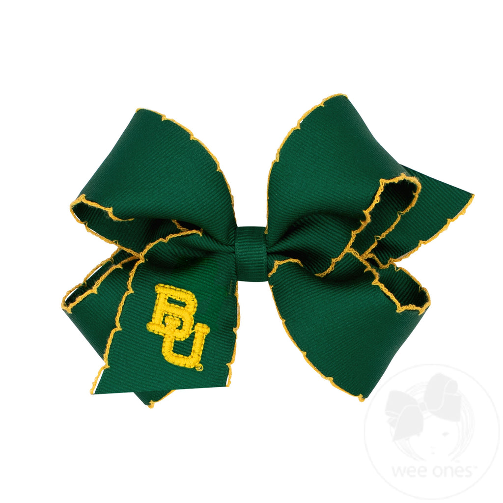 Medium Baylor Moonstitch Embroidered Hair Bow