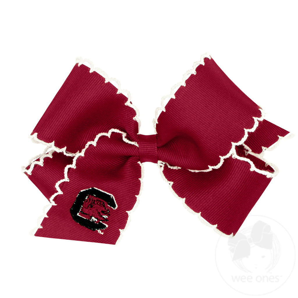 Medium South Carolina Moonstitch Embroidered Hair Bow
