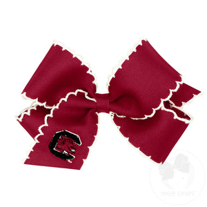 Medium South Carolina Moonstitch Embroidered Hair Bow