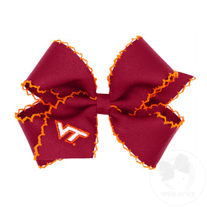 Medium Virginia Tech Moonstitch Embroidered Hair Bow