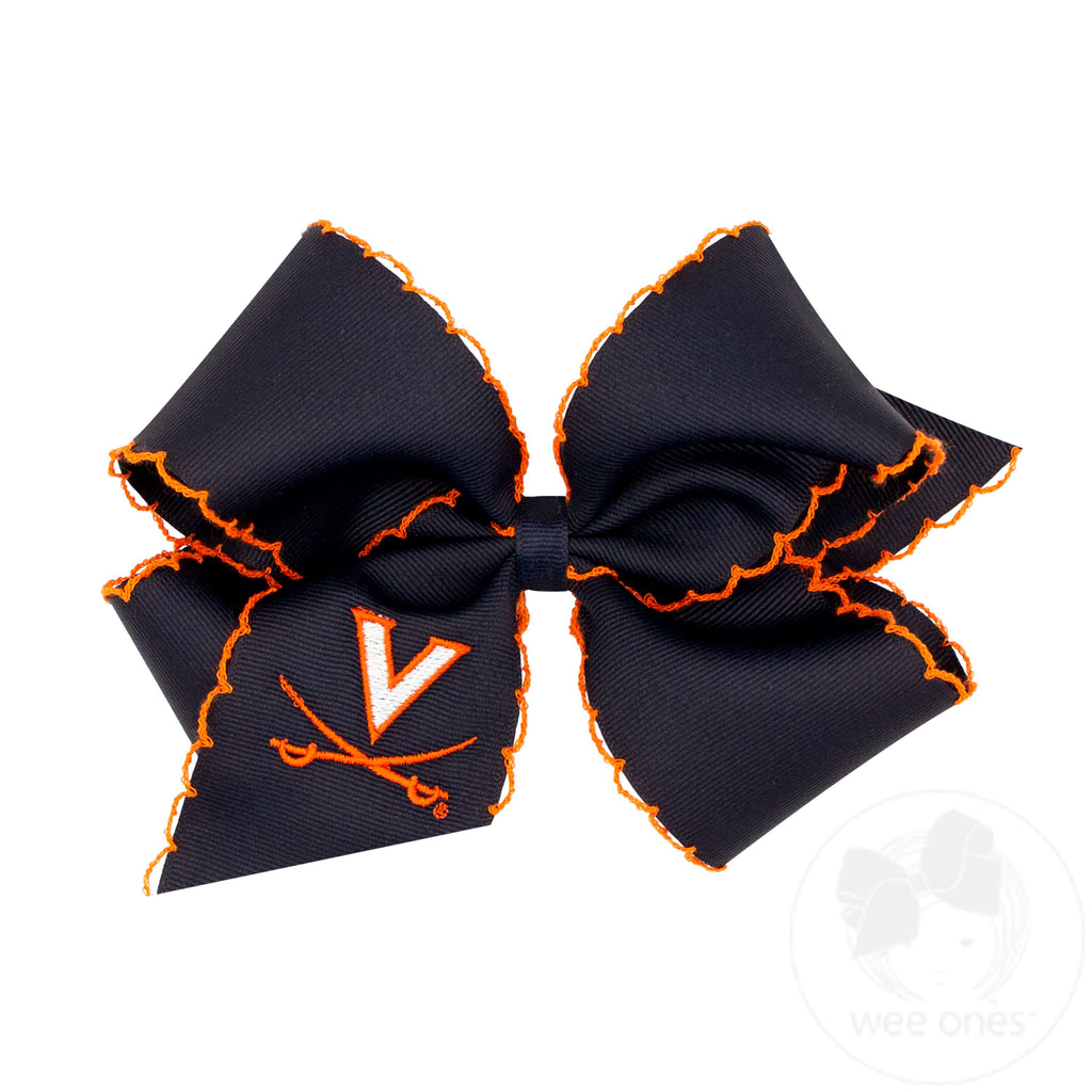 King Virginia Moonstitch Embroidered Hair Bow
