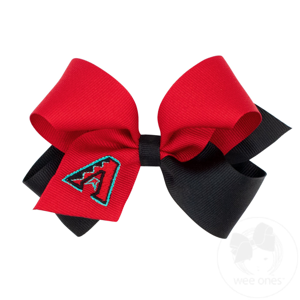 Medium Arizona Diamondbacks Two-Tone Embroidered Hair Bow