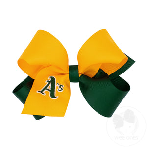 Medium Oakland Athletics Two-Tone Embroidered Hair Bow