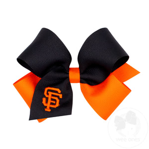 Medium San Francisco Giants Two-Tone Embroidered Hair Bow