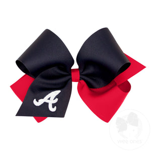King MLB Two-Tone Embroidered Hair Bow