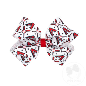 Medium Arizona Diamondbacks Logo Print Grosgrain Hair Bow