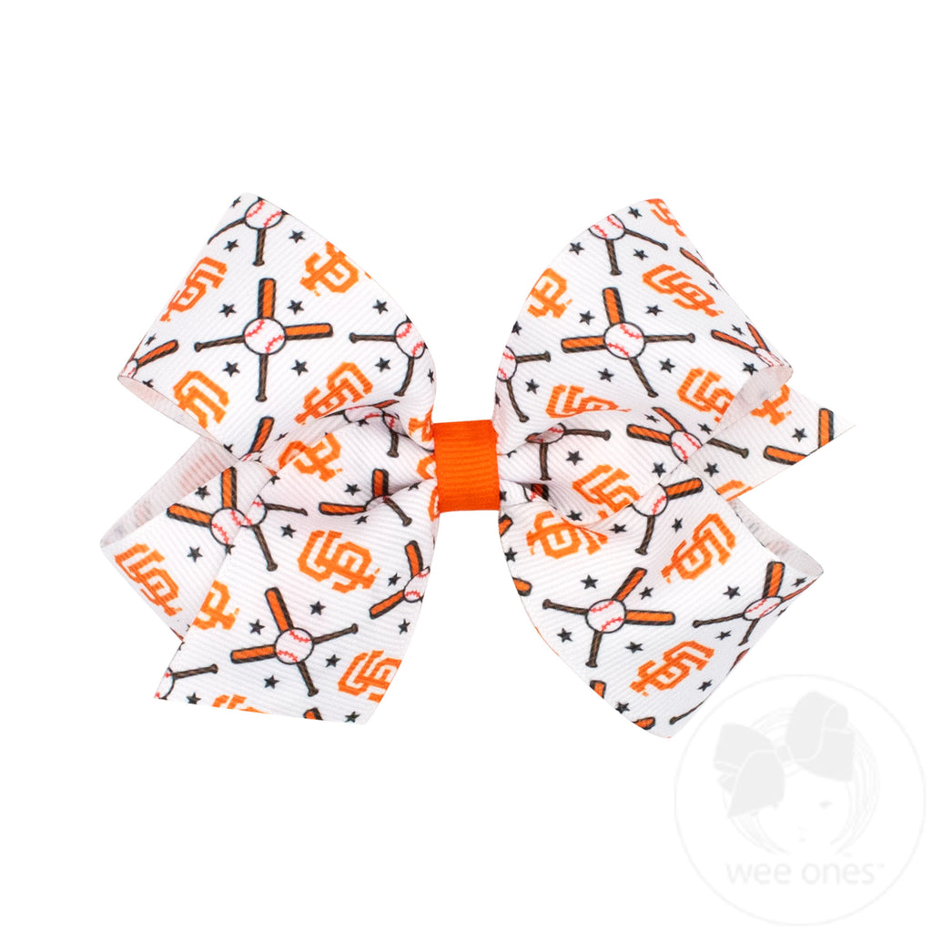 Medium San Francisco Giants Logo Print Grosgrain Hair Bow