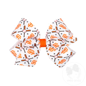 Medium San Francisco Giants Logo Print Grosgrain Hair Bow