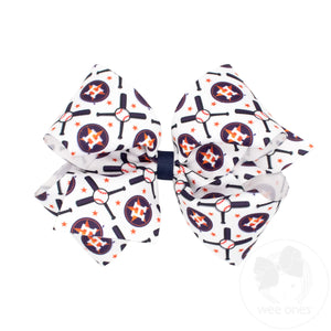 King Houston Astros Logo Print Grosgrain Hair Bow
