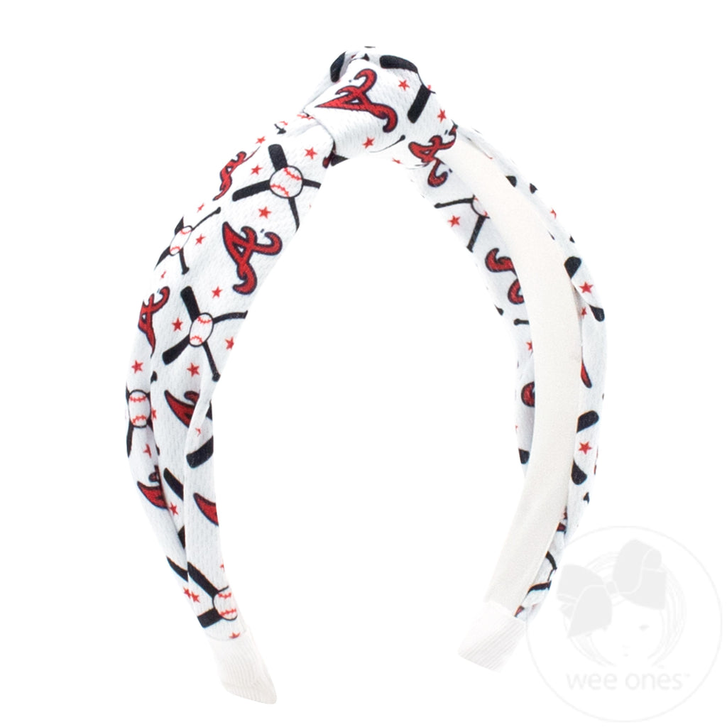 Atlanta Braves Logo Print Knot Headband