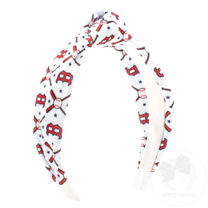 Boston Red Sox Logo Print Knot Headband