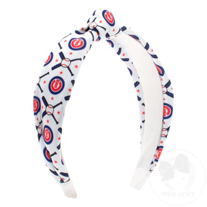 Chicago Cubs Logo Print Knot Headband