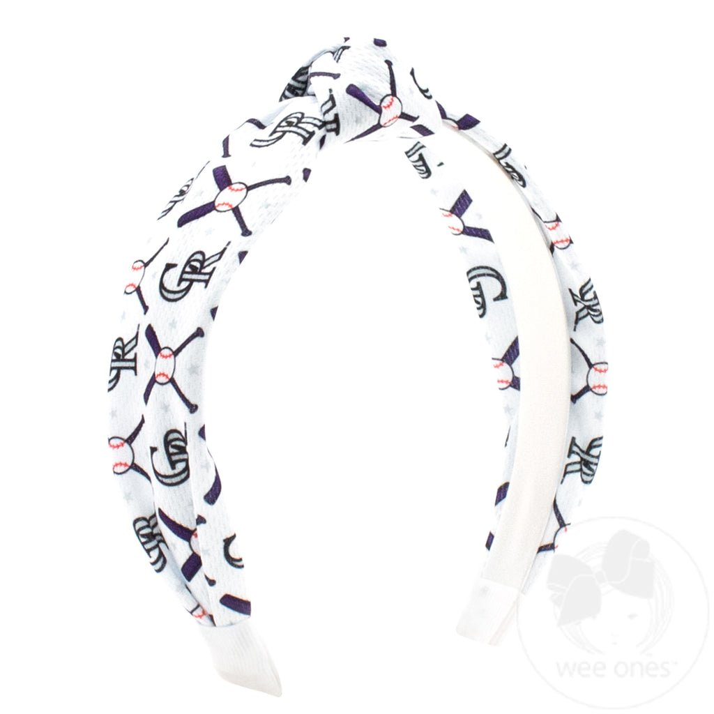 Colorado Rockies Logo Print Knot Headband