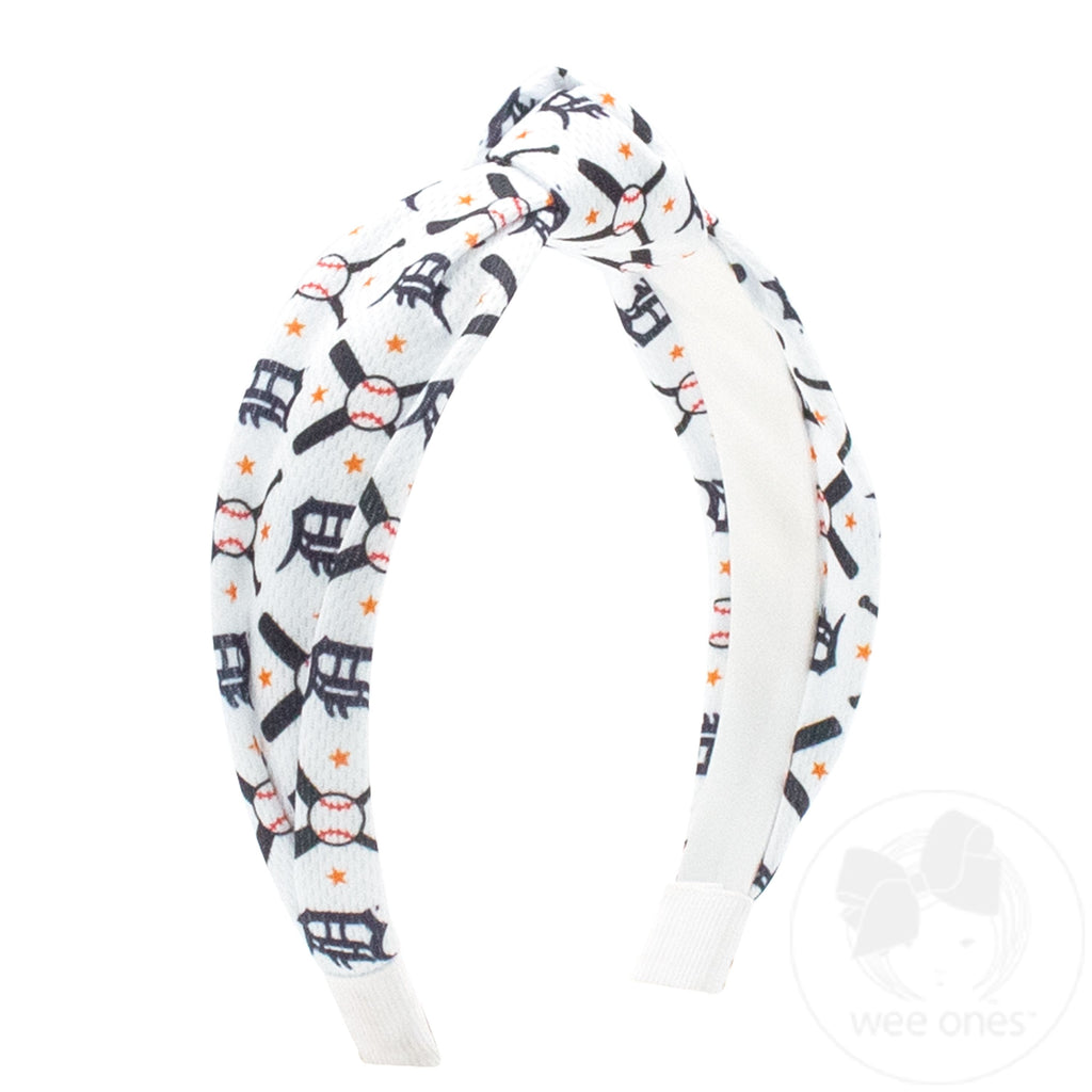 Detroit Tigers Logo Print Knot Headband