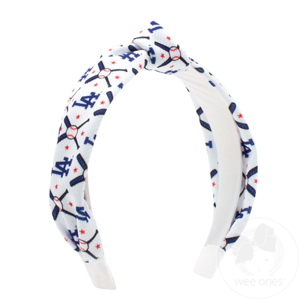 Los Angeles Dodgers Logo Print Knot Headband
