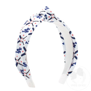 Los Angeles Dodgers Logo Print Knot Headband