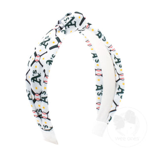 Oakland Athletics Logo Print Knot Headband