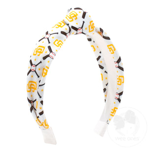 San Diego Padres Logo Print Knot Headband