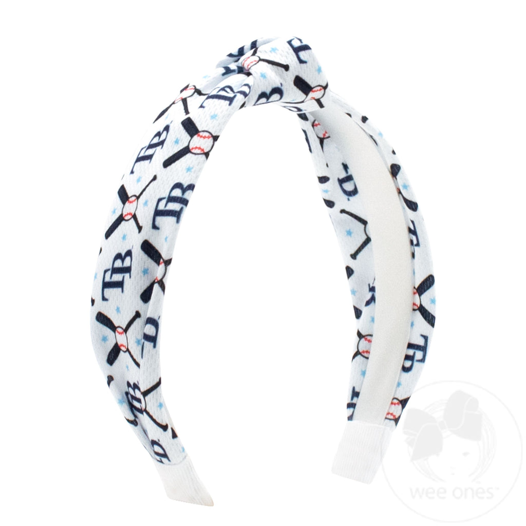 Tampa Bay Rays Logo Print Knot Headband