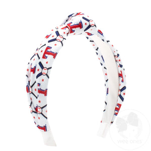 Texas Rangers Logo Print Knot Headband