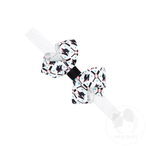 Mini Miami Marlins Logo Print Bow Baby Band
