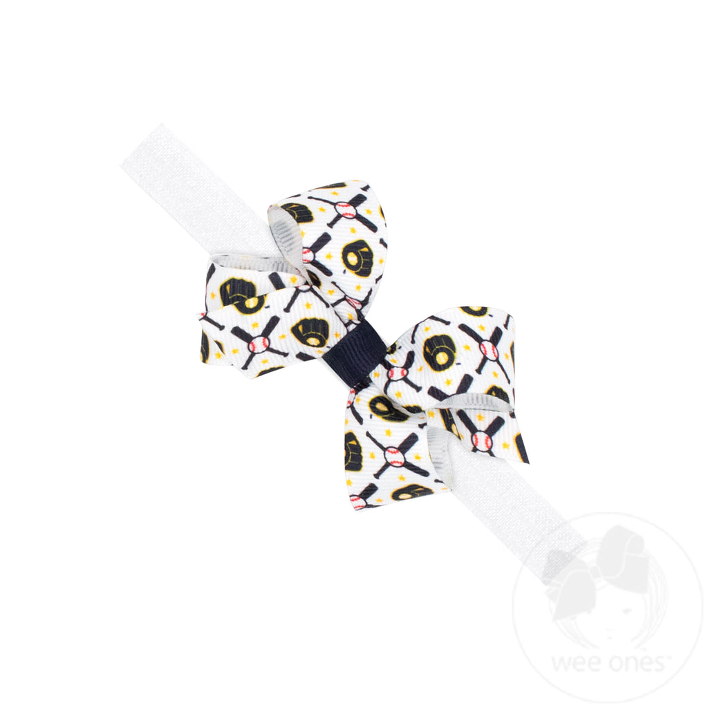 Mini Milwaukee Brewers Logo Print Bow Baby Band