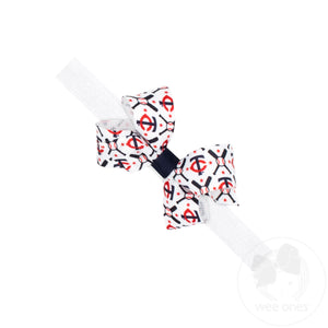 Mini Minnesota Twins Logo Print Bow Baby Band