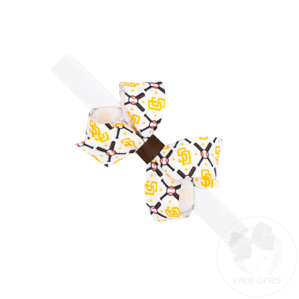 Mini San Diego Padres Logo Print Bow Baby Band