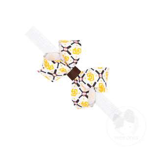 Mini San Diego Padres Logo Print Bow Baby Band