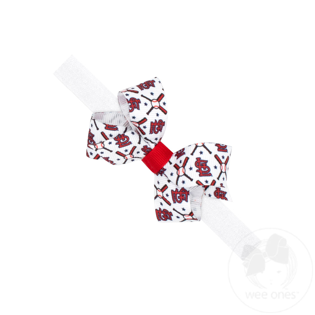 Mini St. Louis Cardinals Logo Print Bow Baby Band