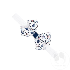 Mini Tampa Bay Rays Logo Print Bow Baby Band