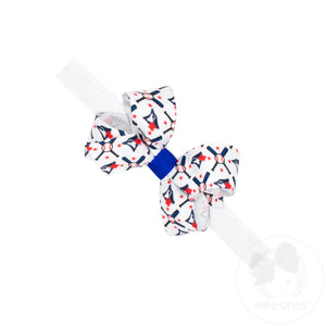 Mini Toronto Blue Jays Logo Print Bow Baby Band