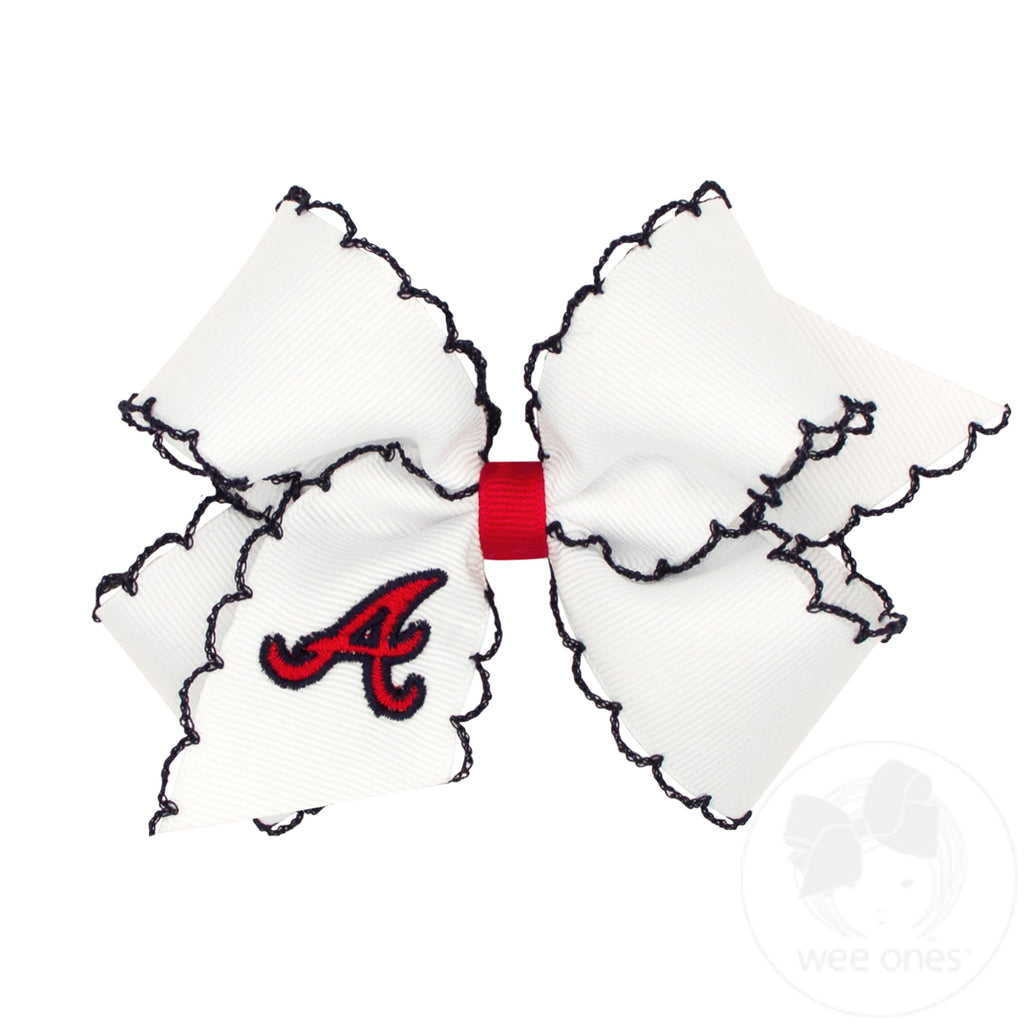 Medium MLB Embroidered Moonstitch Hair Bow