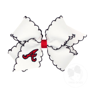 Medium MLB Embroidered Moonstitch Hair Bow