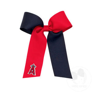 Medium MLB Two-Tone Embroidered Cheer Bow