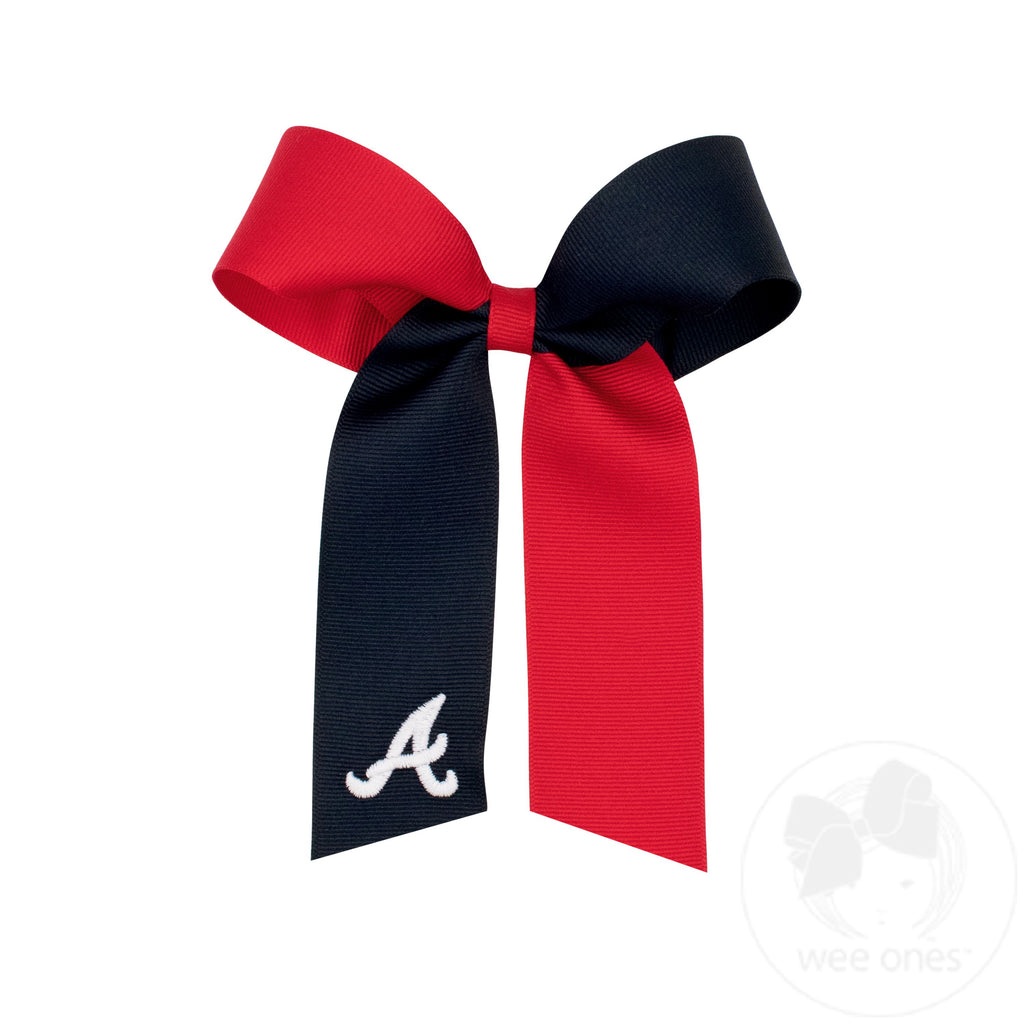 Medium Atlanta Braves Two-Tone Embroidered Cheer Bow