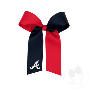 Medium Atlanta Braves Two-Tone Embroidered Cheer Bow