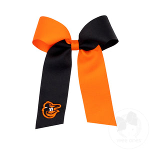 Medium Baltimore Orioles Two-Tone Embroidered Cheer Bow