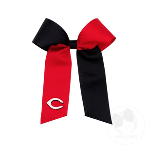 Medium Cincinnati Reds Two-Tone Embroidered Cheer Bow