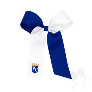 Medium Kansas City Royals Two-Tone Embroidered Cheer Bow