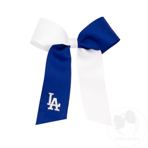 Medium Los Angeles Dodgers Two-Tone Embroidered Cheer Bow