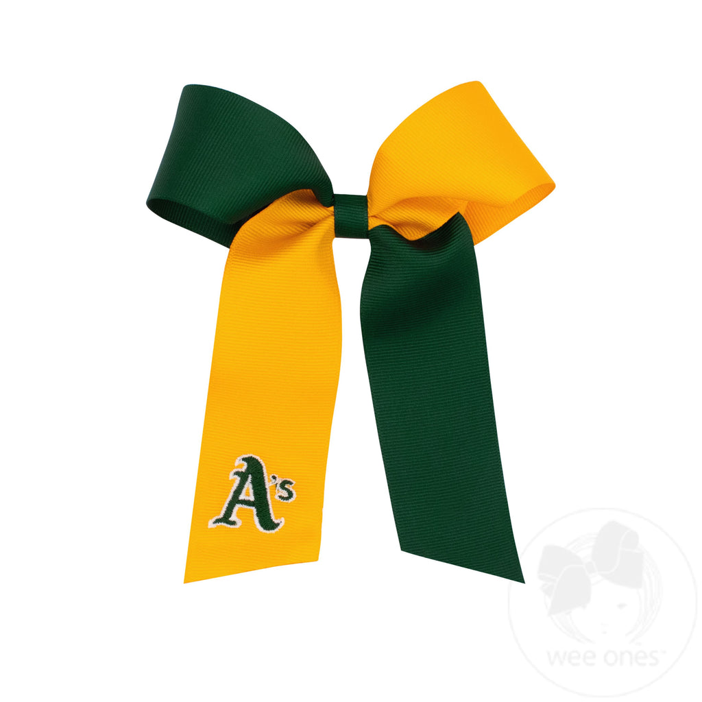 Medium Oakland Athletics Two-Tone Embroidered Cheer Bow