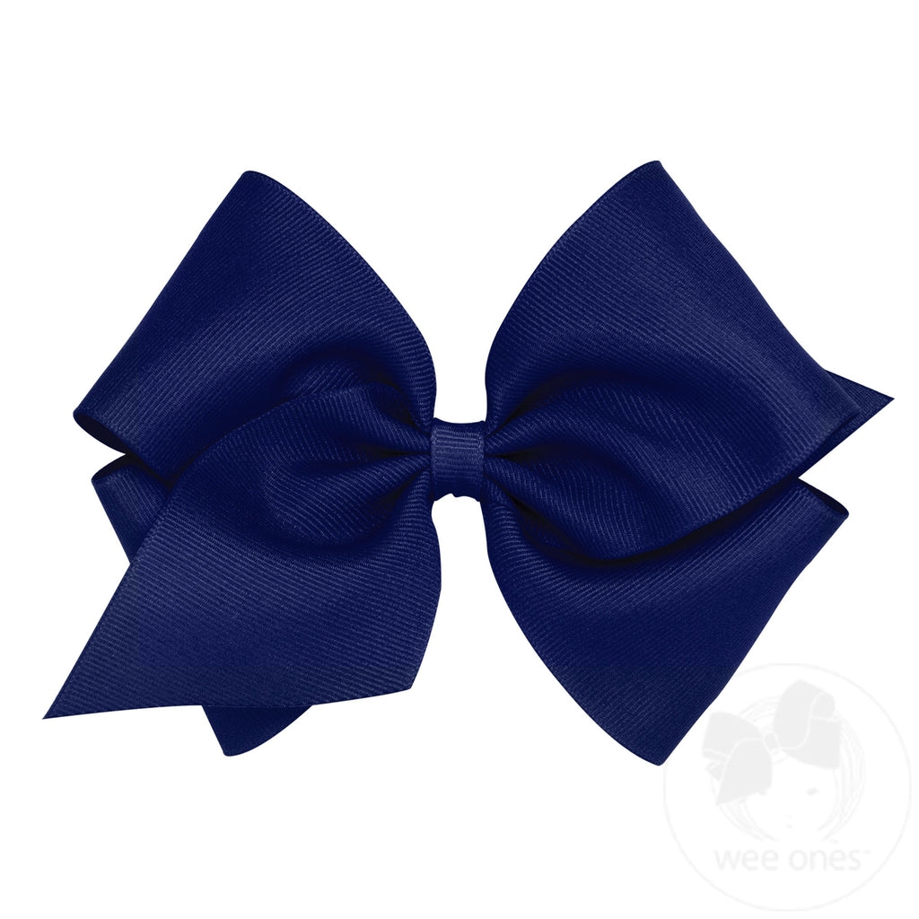 Mini King Classic Grosgrain Hair Bow (Plain Wrap)