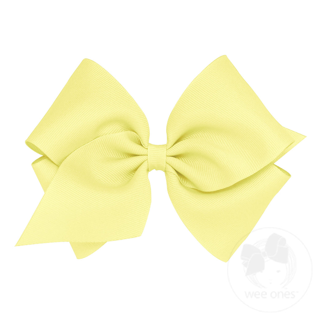 Mini King Classic Grosgrain Hair Bow (Plain Wrap)