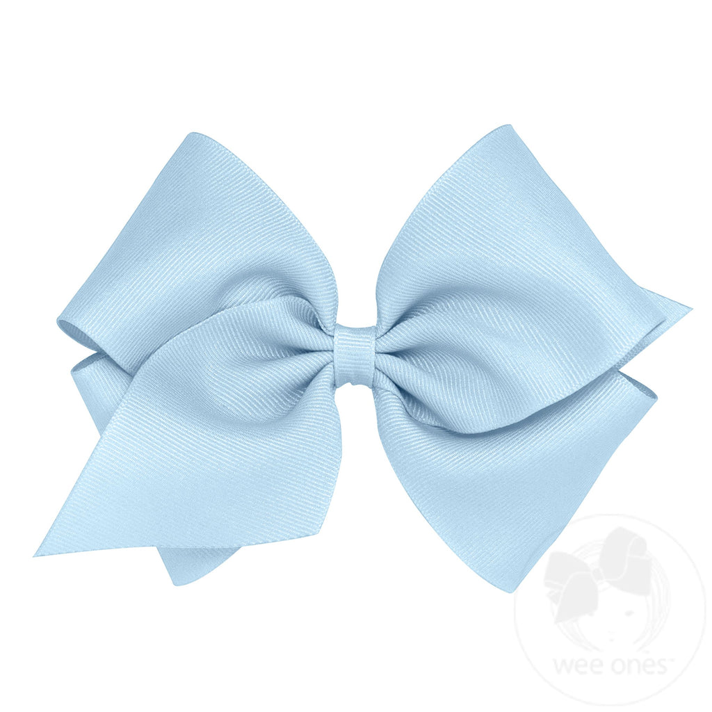 Mini King Classic Grosgrain Hair Bow (Plain Wrap)