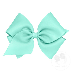 Mini King Classic Grosgrain Hair Bow (Plain Wrap)