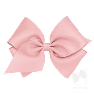 Mini King Classic Grosgrain Hair Bow (Plain Wrap)