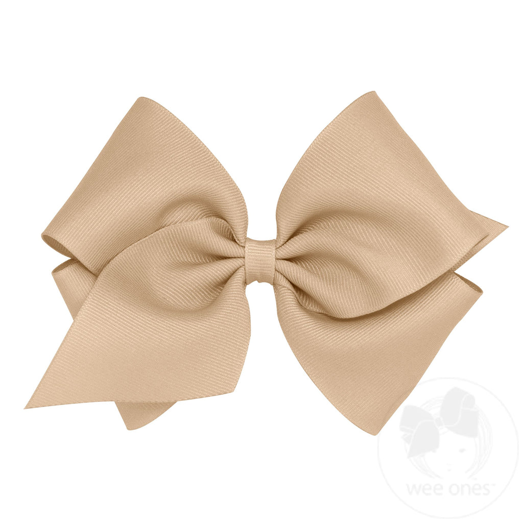 Mini King Classic Grosgrain Hair Bow (Plain Wrap)