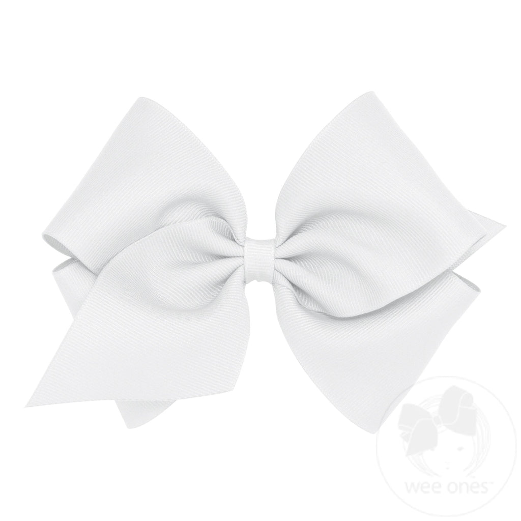 Mini King Classic Grosgrain Hair Bow (Plain Wrap)